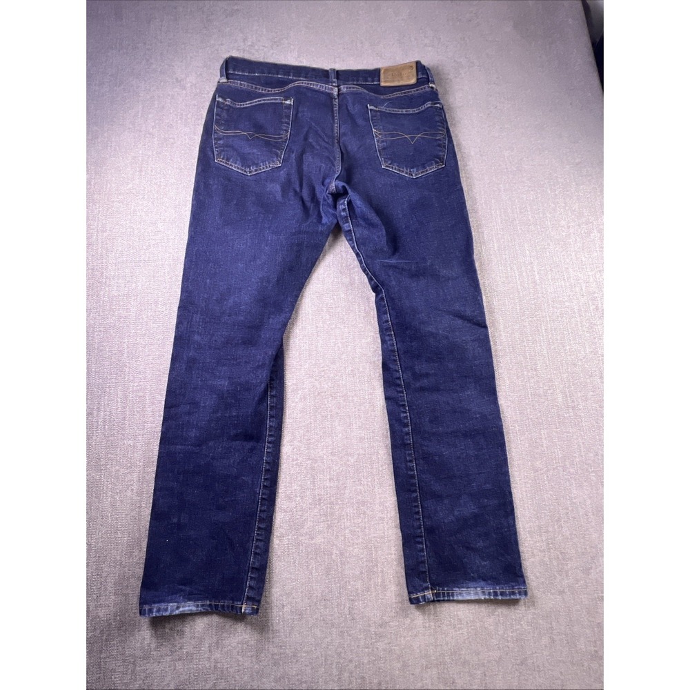 Polo Ralph Lauren Jeans Men's 34x32 Blue Dark Wash Straight Preppy City Logo - Picture 11 of 16